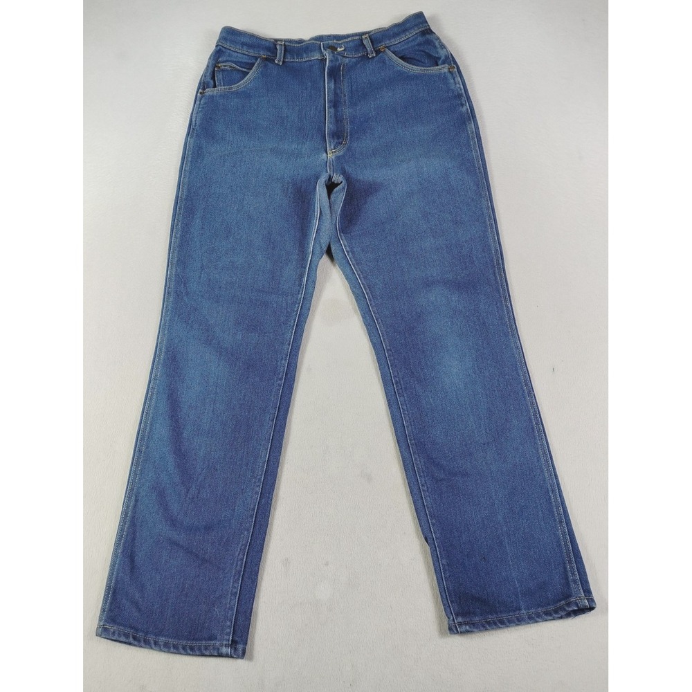 Vintage Lee Mom Jeans Womens 18 Medium Blue High Rise Relaxed Straight Leg